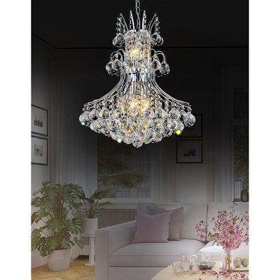 Princess Chandeliers 8 Light Chrome Crystal