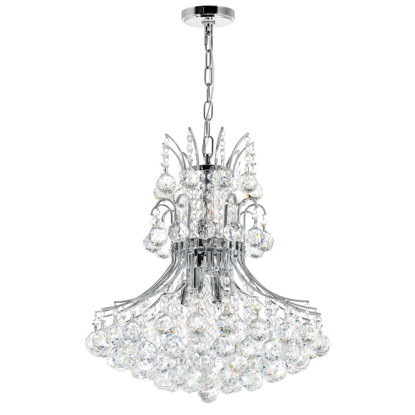 Princess Chandeliers 8 Light Chrome Crystal