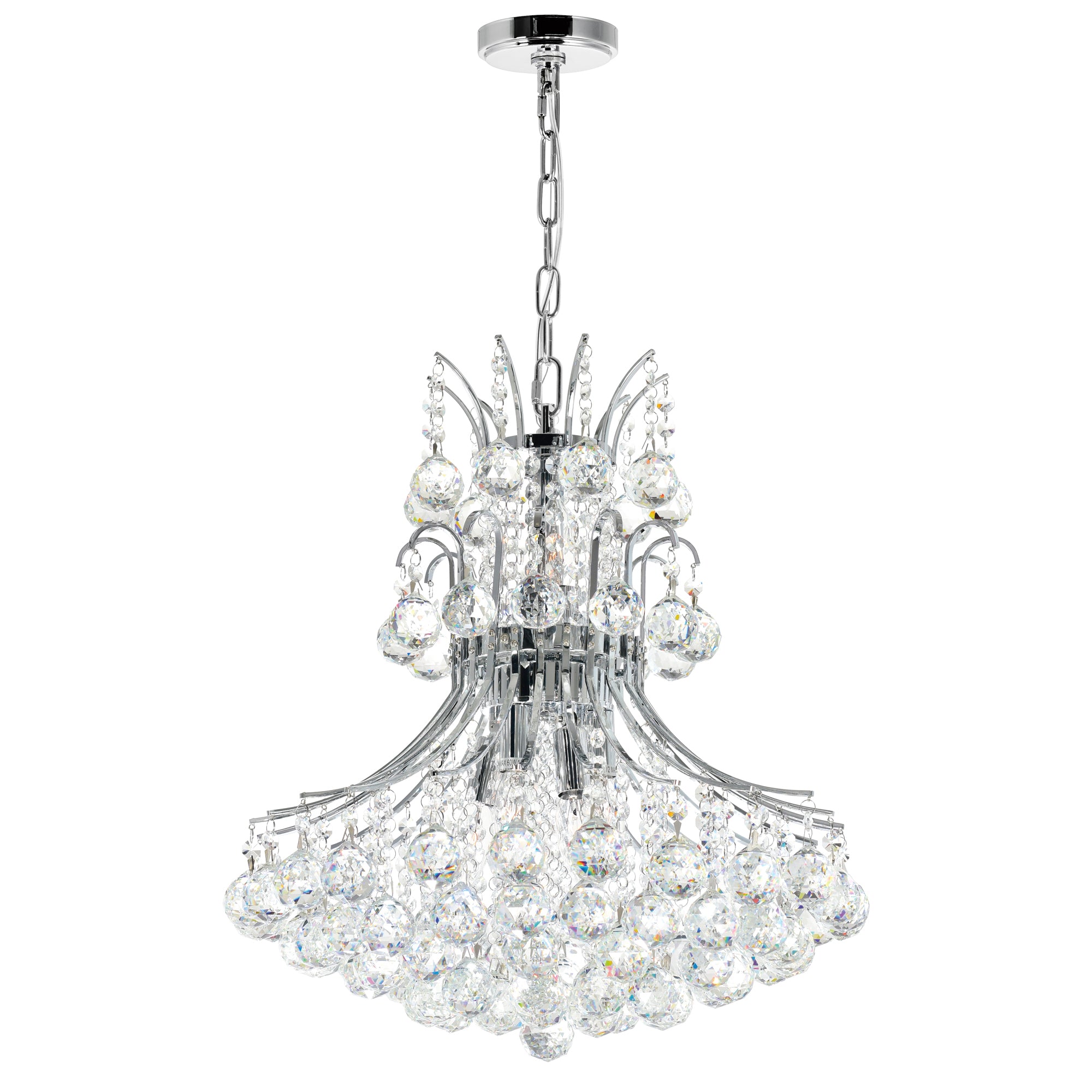 Princess Chandeliers 8 Light Chrome Crystal