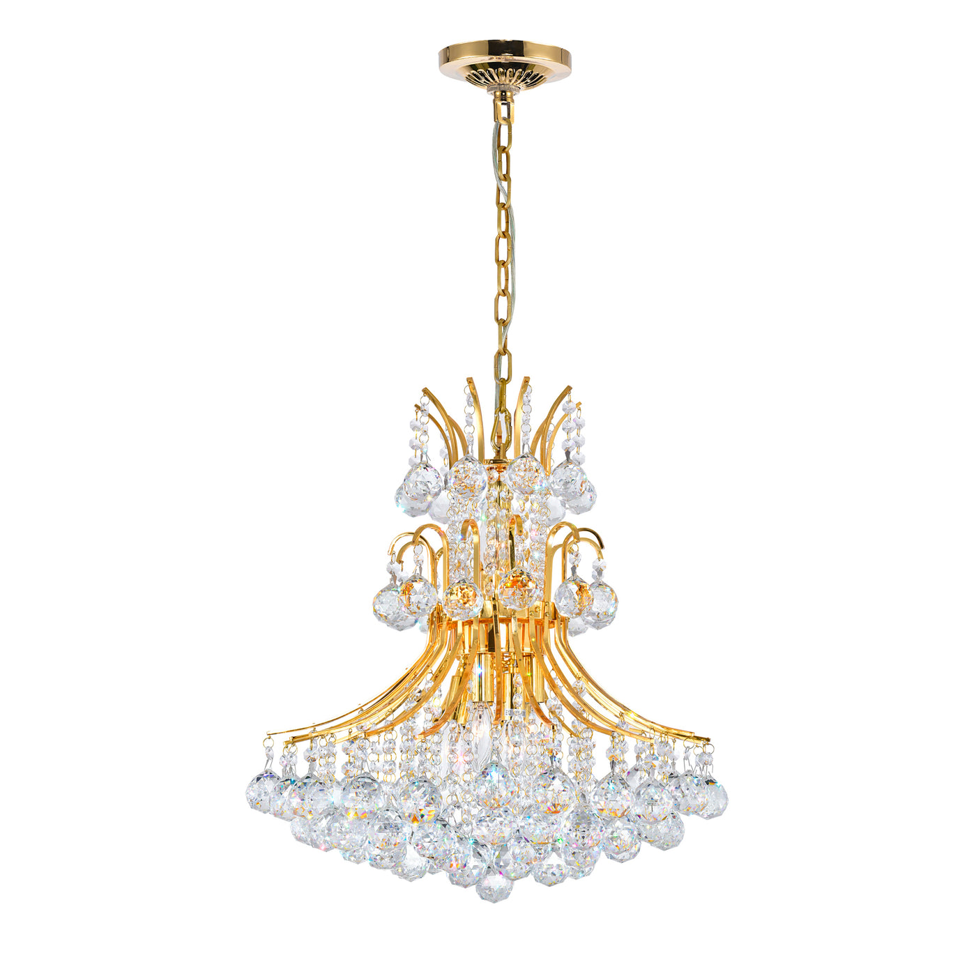 Princess Chandeliers 8 Light Gold Finish