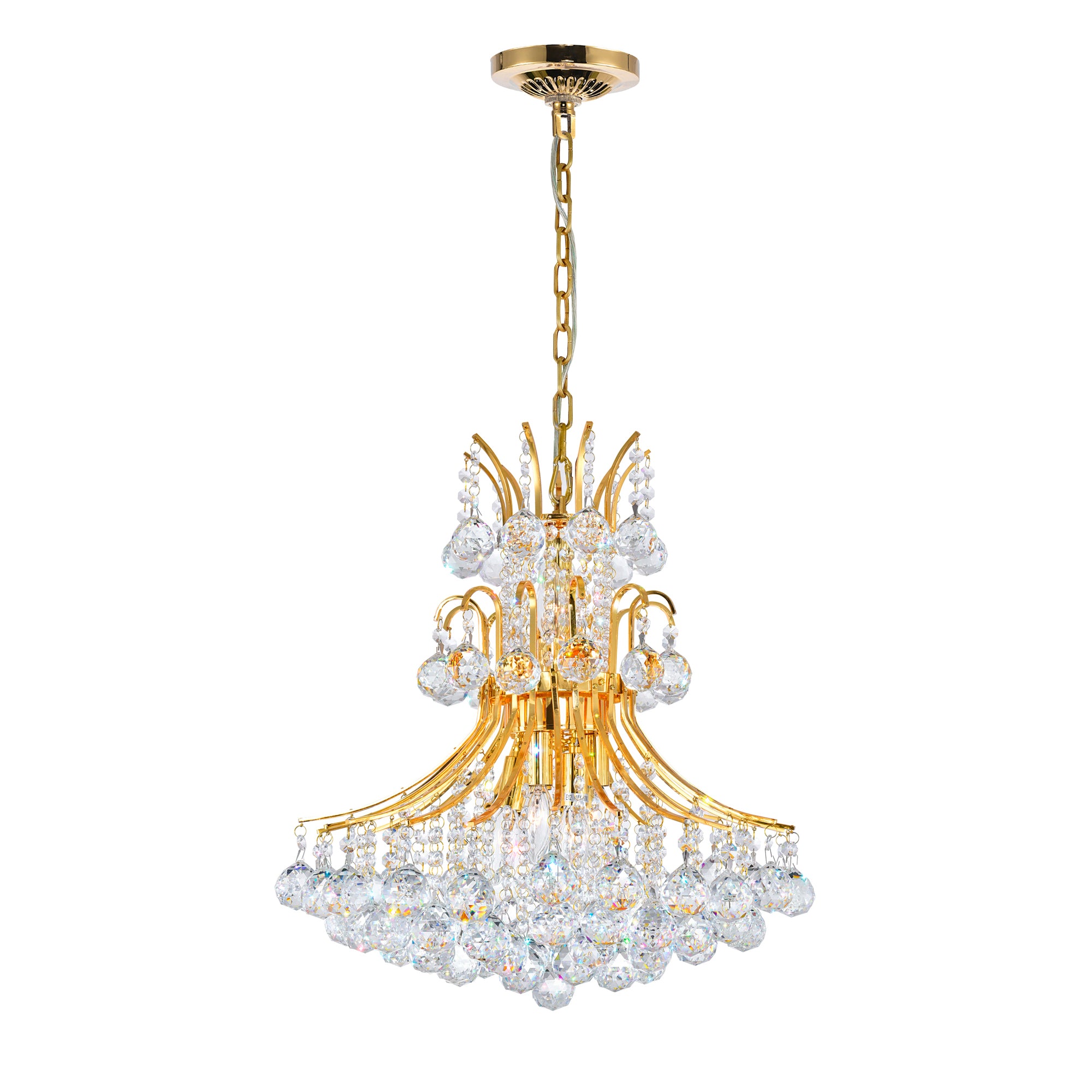 Princess Chandeliers 8 Light Gold Finish