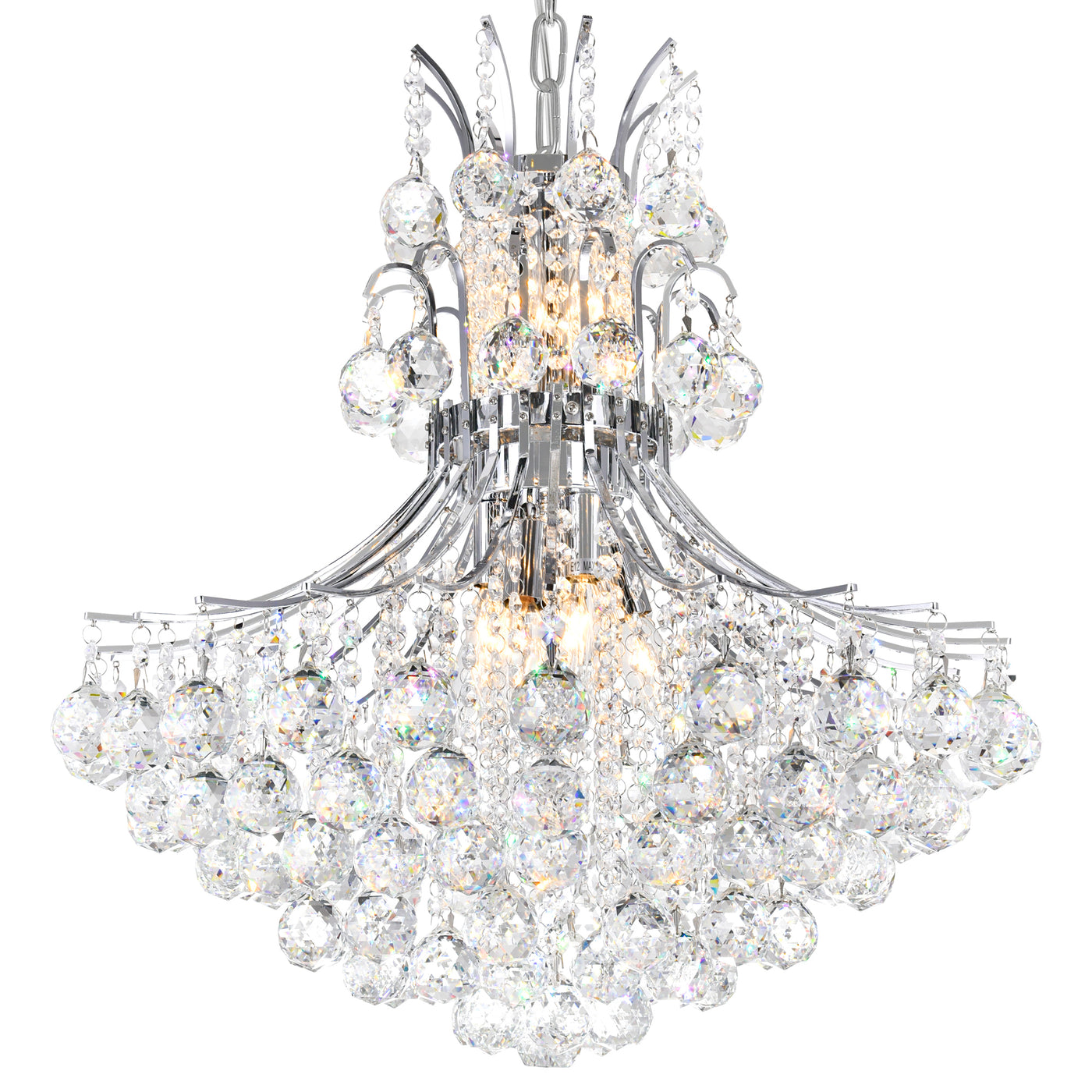 Princess Chandeliers 10 Lights Chrome