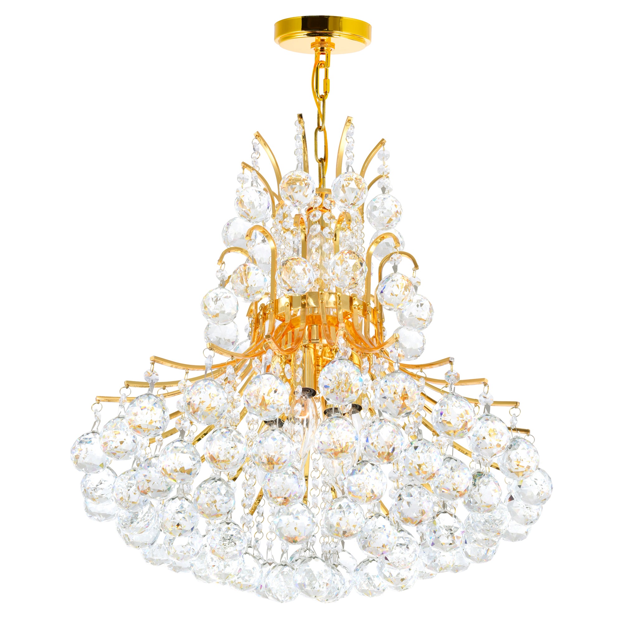 Princess Chandeliers 10 Light Gold Finish