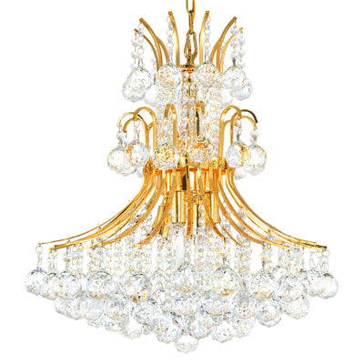 Princess Chandeliers 10 Light Gold Finish
