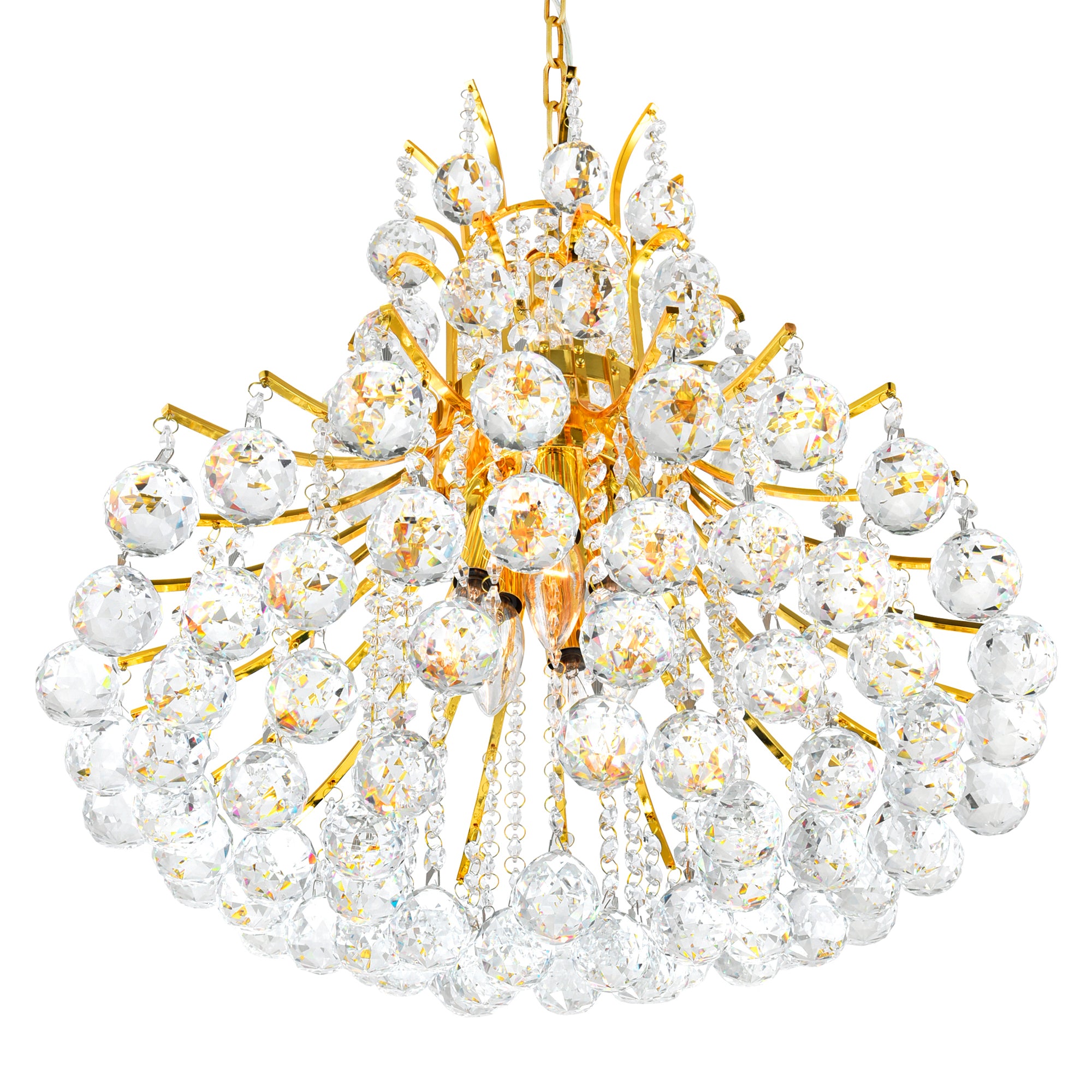 Princess Chandeliers 10 Light Gold Finish