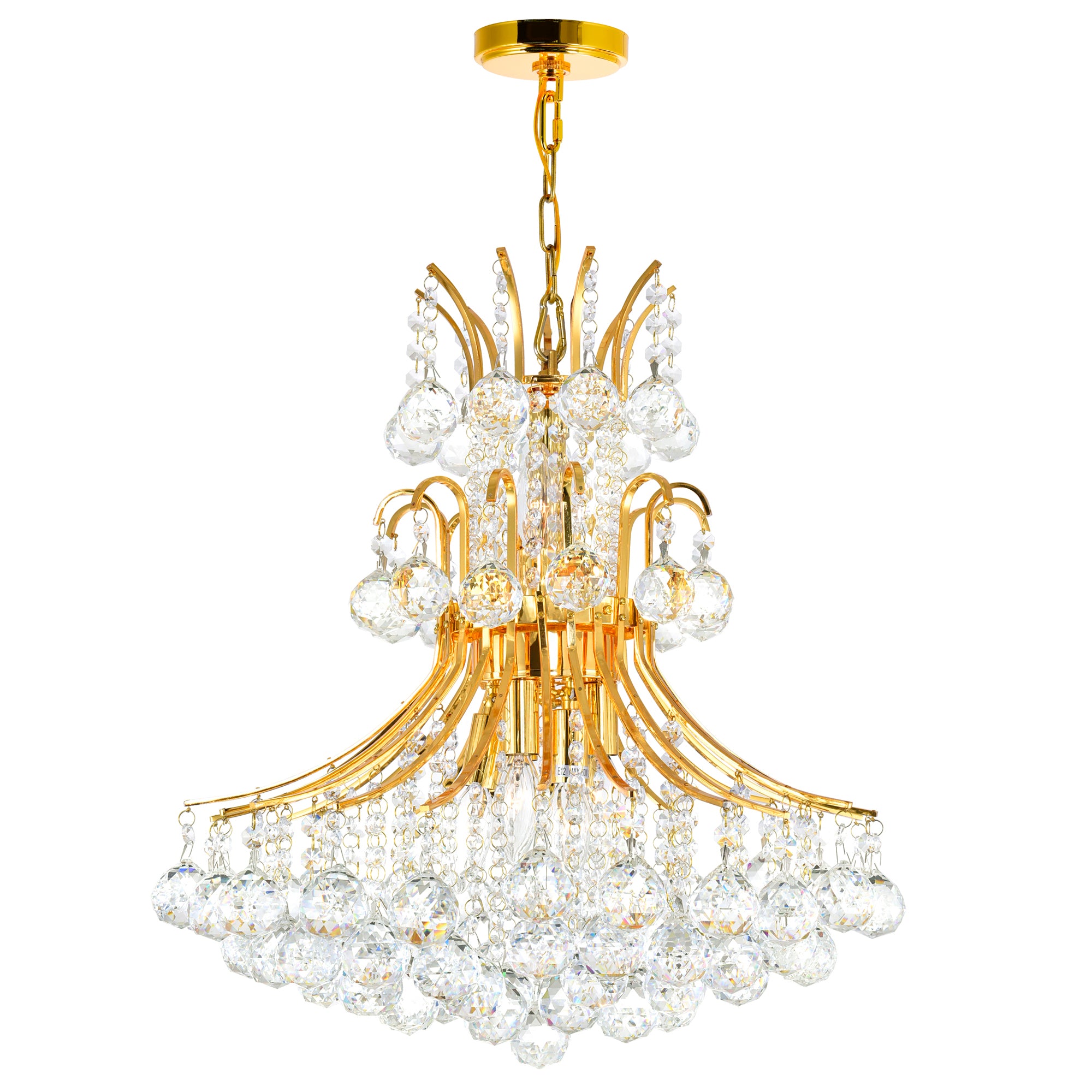 Princess Chandeliers 10 Light Gold Finish