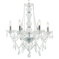 Princeton 6 Light Chrome Chandelier Down Fixture