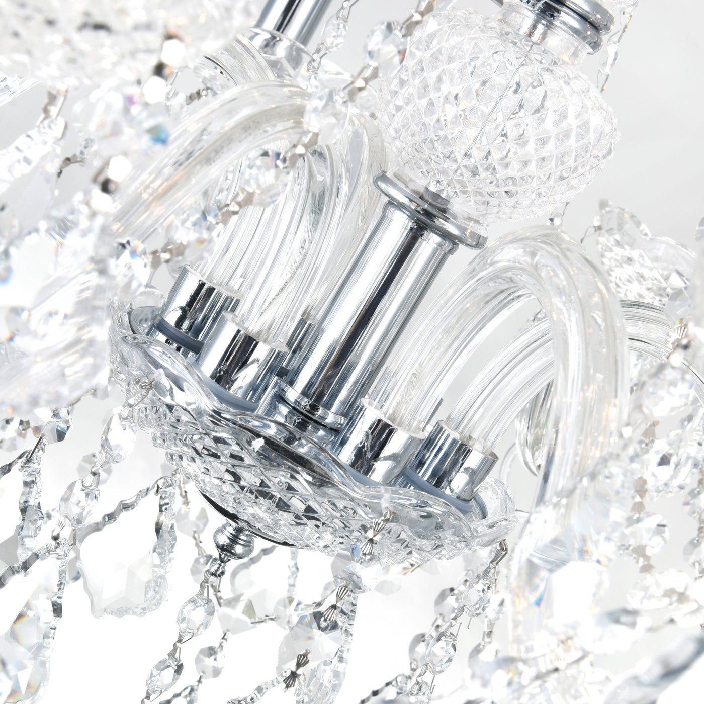 Princeton 6 Light Chrome Chandelier Down Fixture
