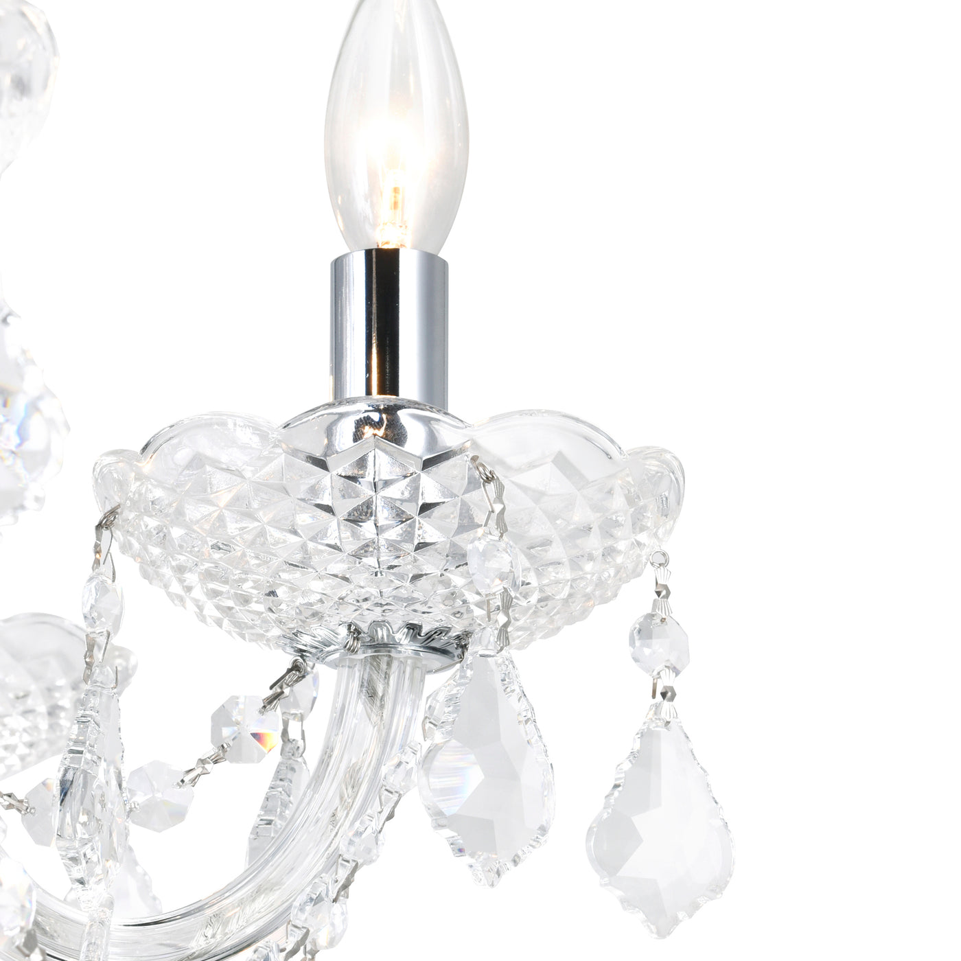 Princeton 6 Light Chrome Chandelier Down Fixture