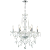 Princeton 6 Light Chrome Chandelier Down Fixture