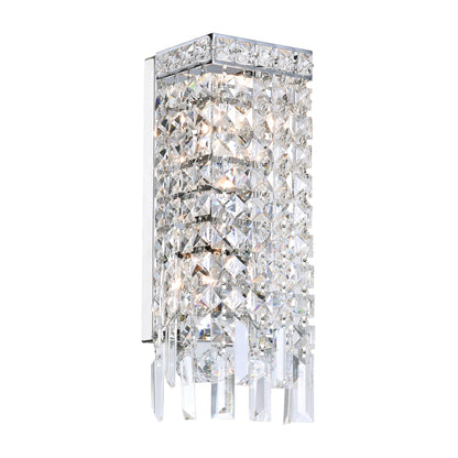 Colosseum 2 Light Chrome Wall Sconce with Crystals
