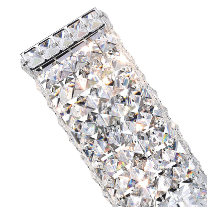 Colosseum 2 Light Chrome Wall Sconce with Crystals