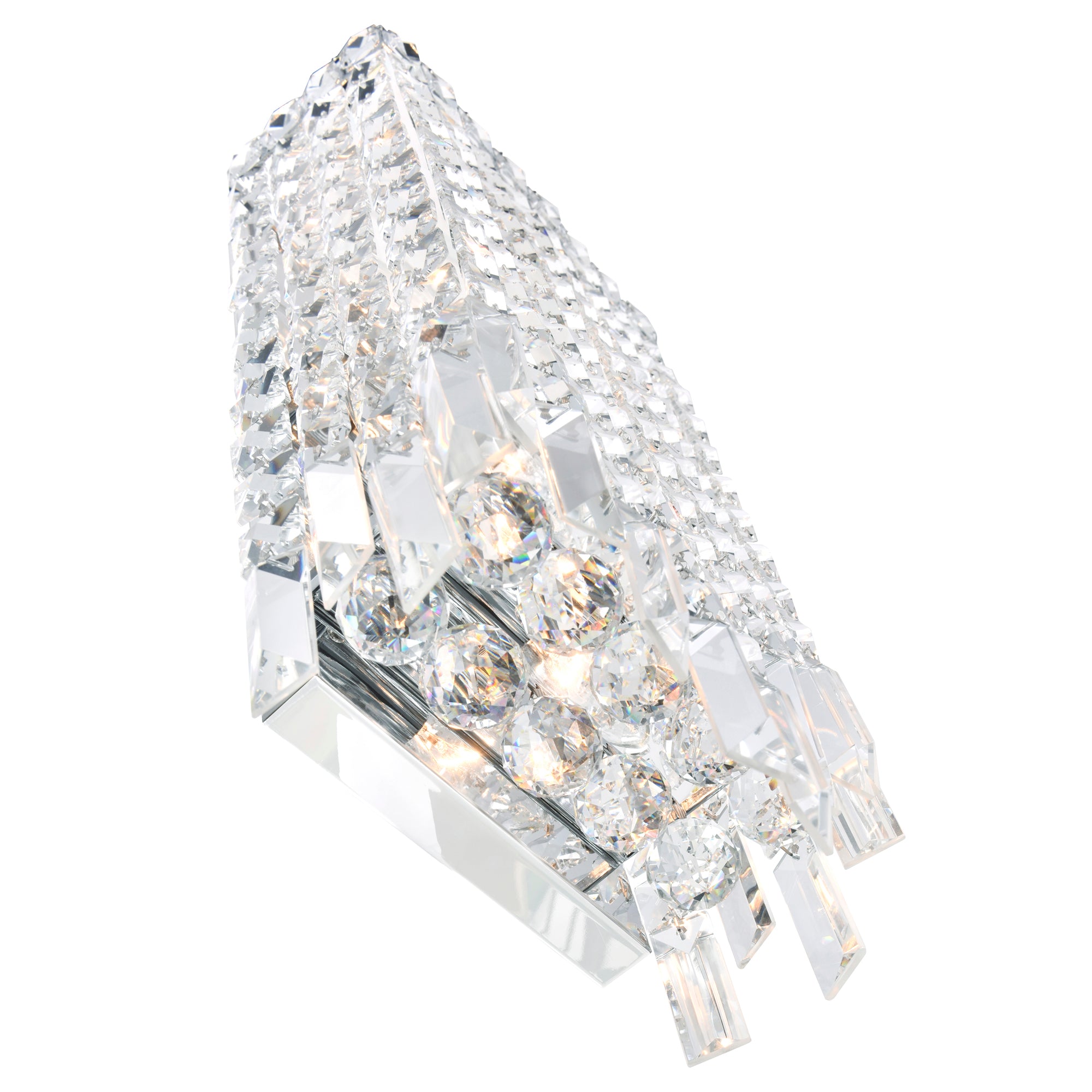 Colosseum 4 Light Chrome Wall Sconce with Crystal Accents