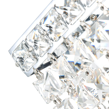 Colosseum 4 Light Chrome Wall Sconce with Crystal Accents