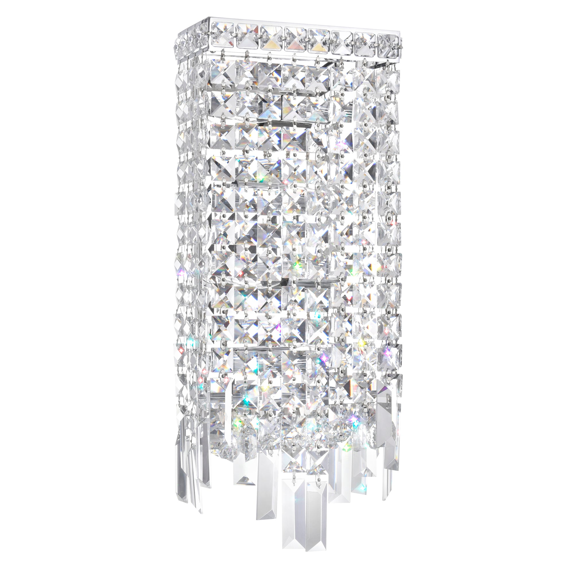 Colosseum 4 Light Chrome Wall Sconce with Crystal Accents
