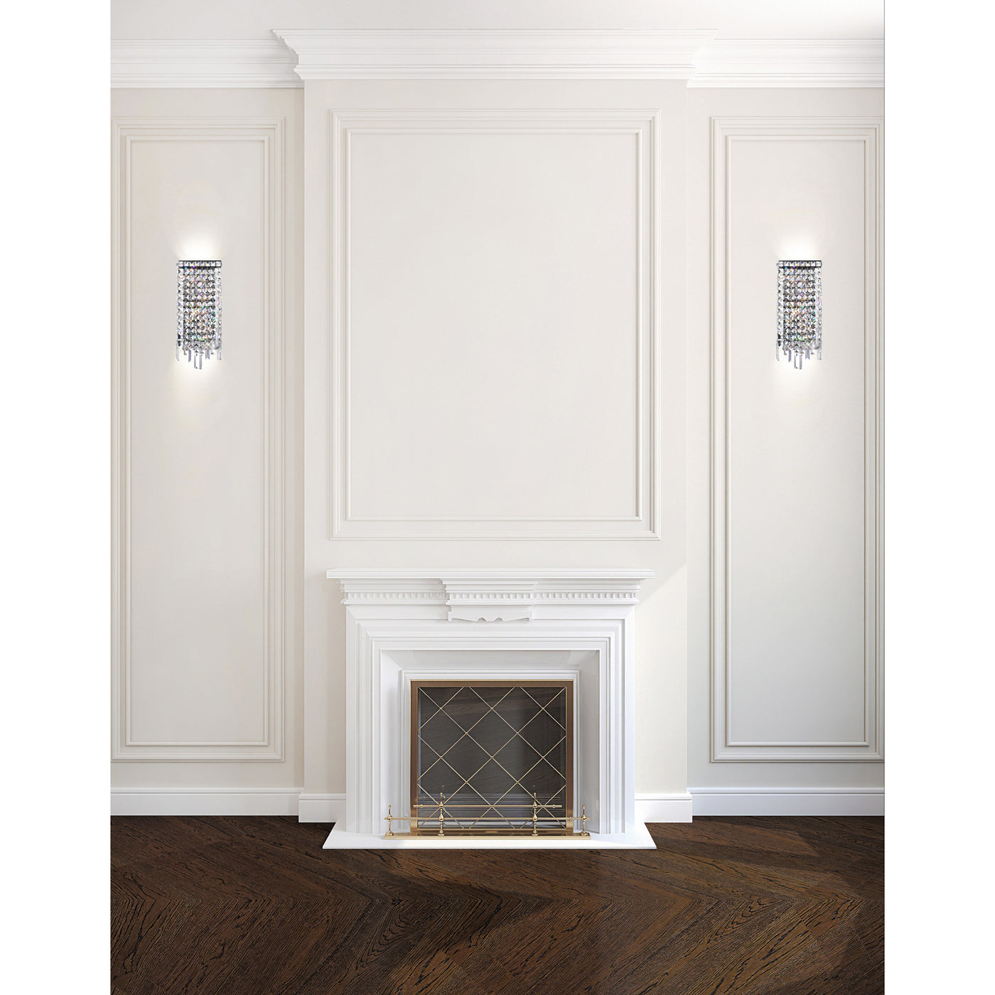 Colosseum 4 Light Chrome Wall Sconce with Crystal Accents