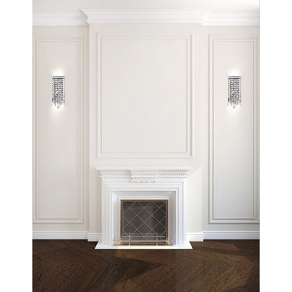 Colosseum 4 Light Chrome Wall Sconce with Crystal Accents