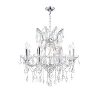 Maria Chandeliers 9 Lights Chrome Crystal