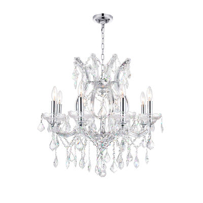 Maria Chandeliers 9 Lights Chrome Crystal