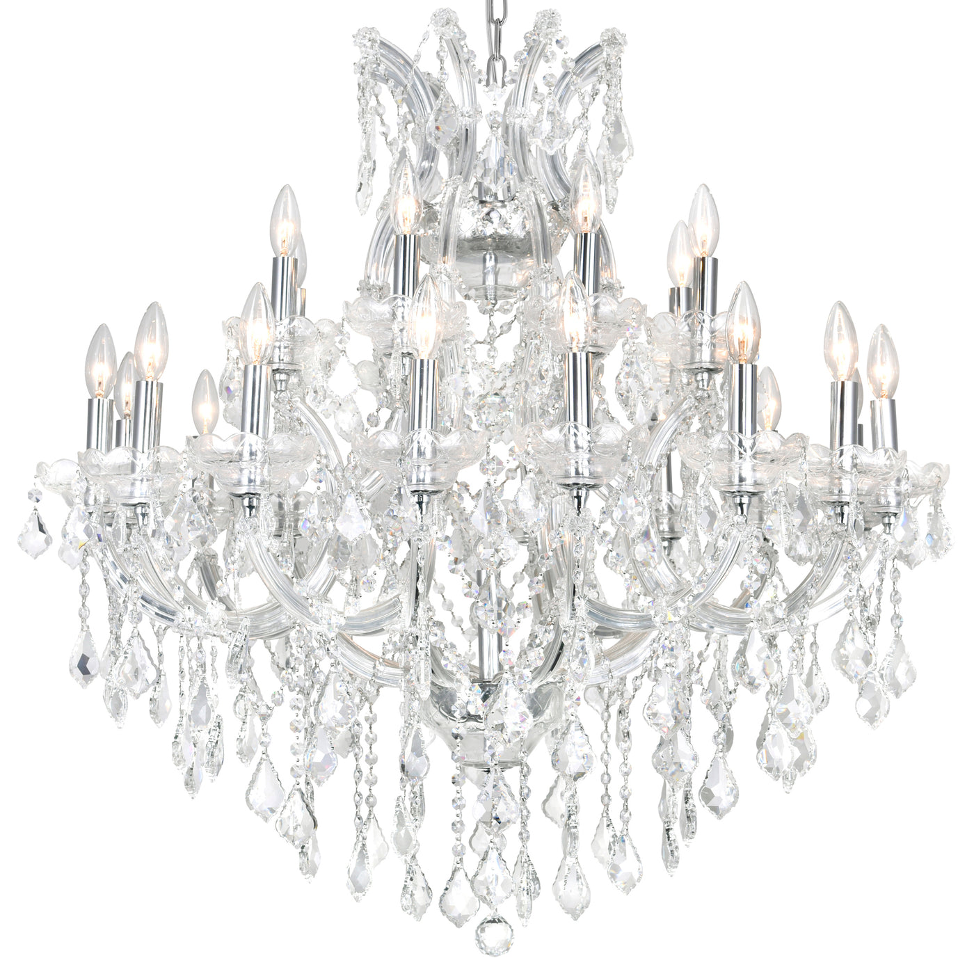 Maria Chandeliers 25 Lights Chrome Finish