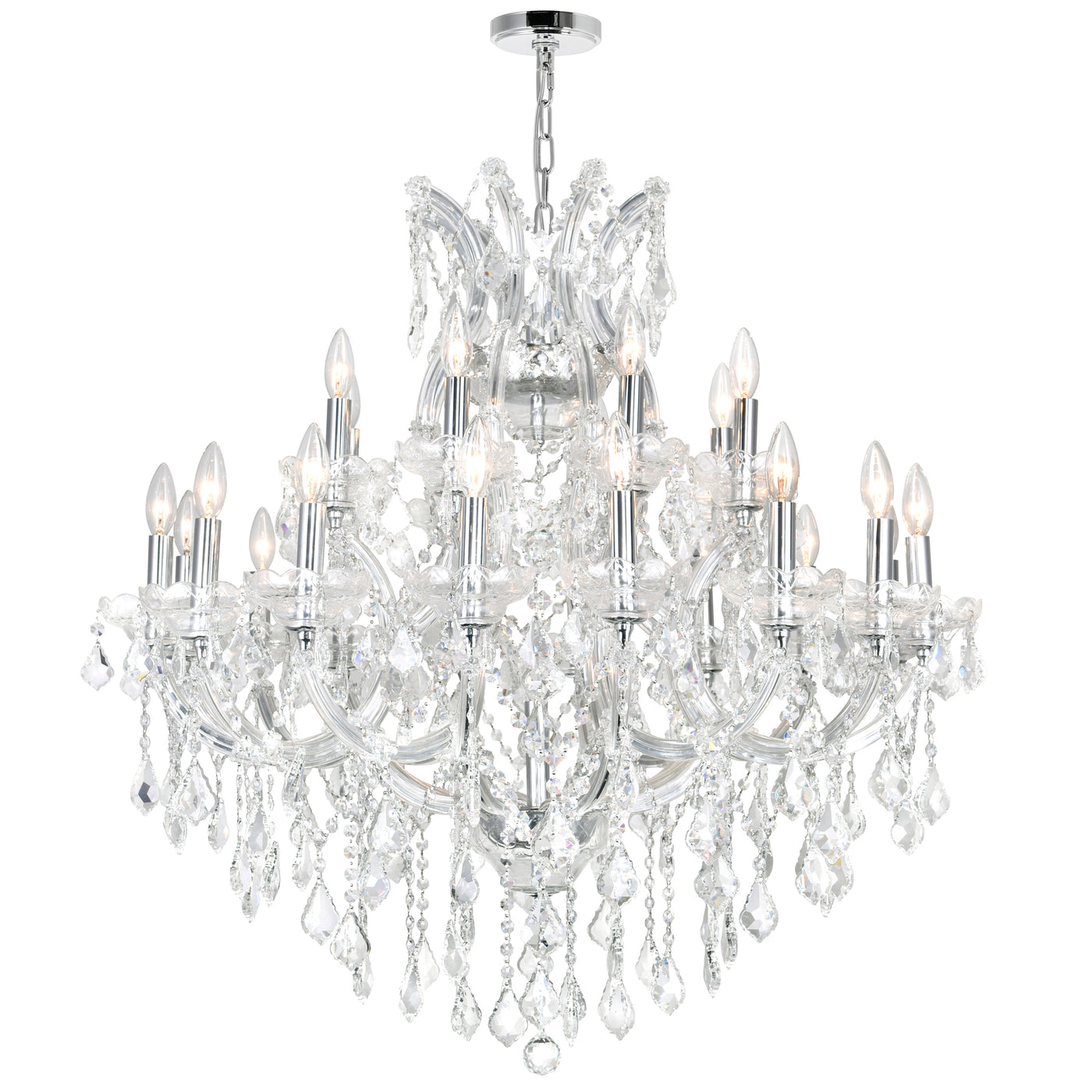 Maria Chandeliers 25 Lights Chrome Finish