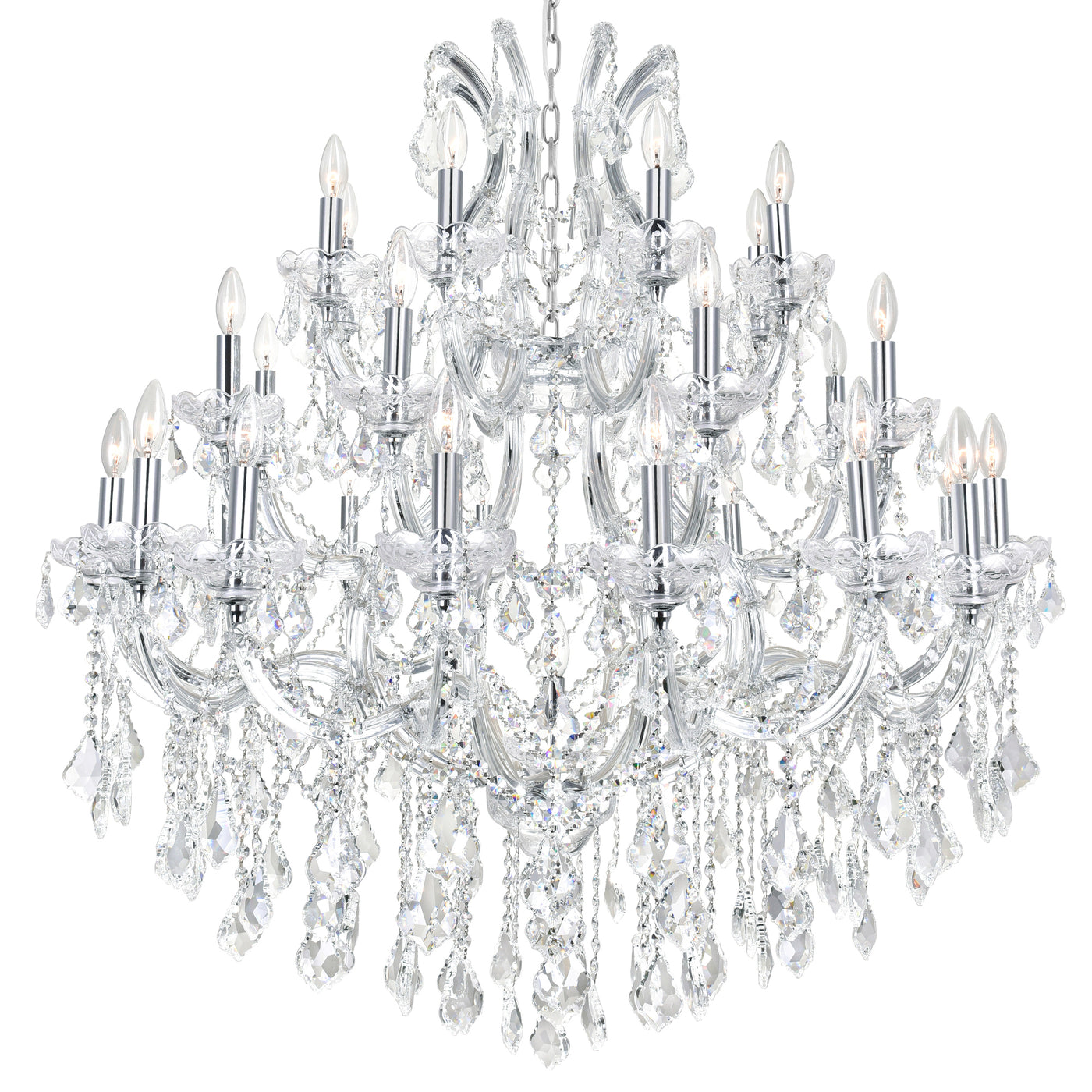 Maria Chandeliers 33 Lights Chrome Finish