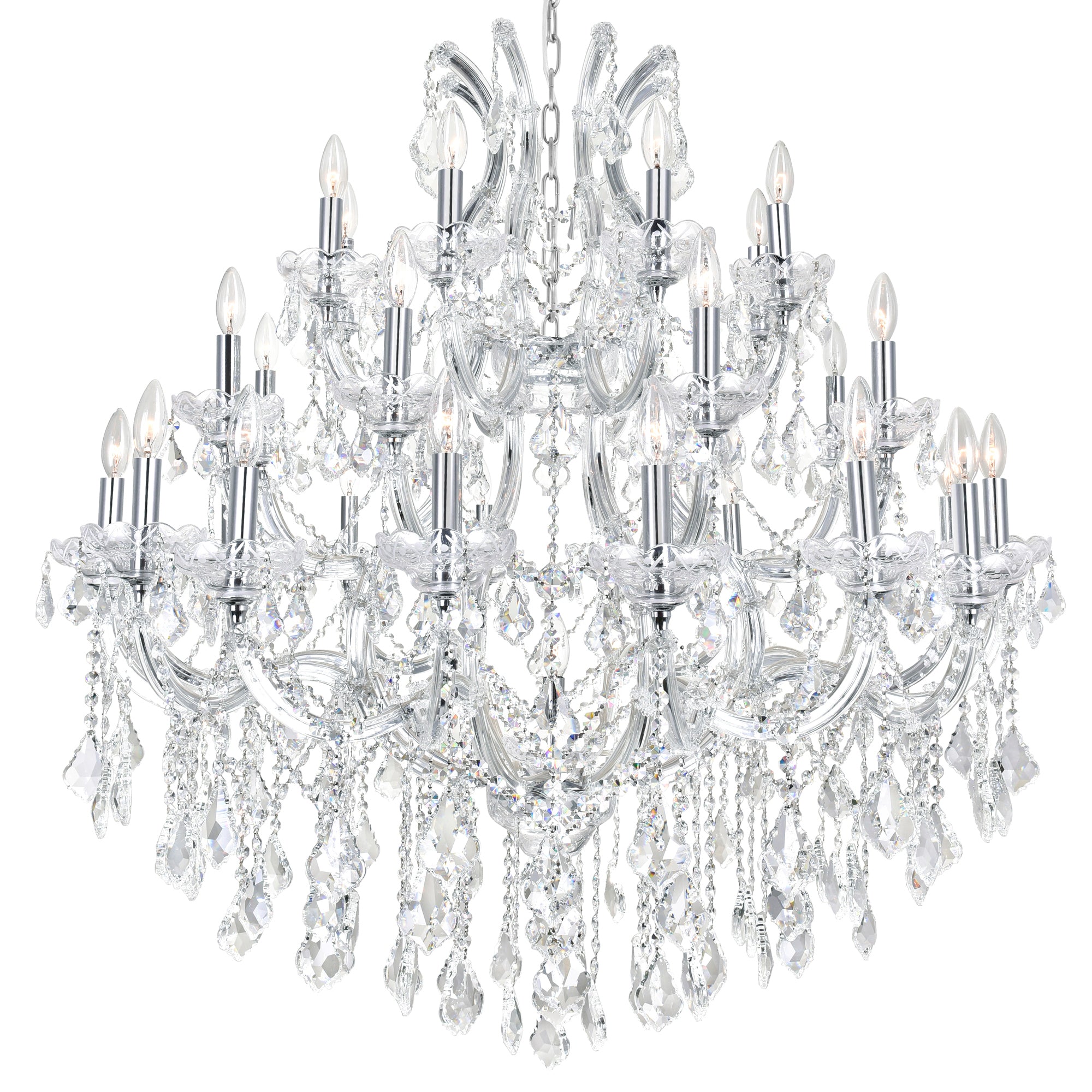 Maria Chandeliers 33 Lights Chrome Finish