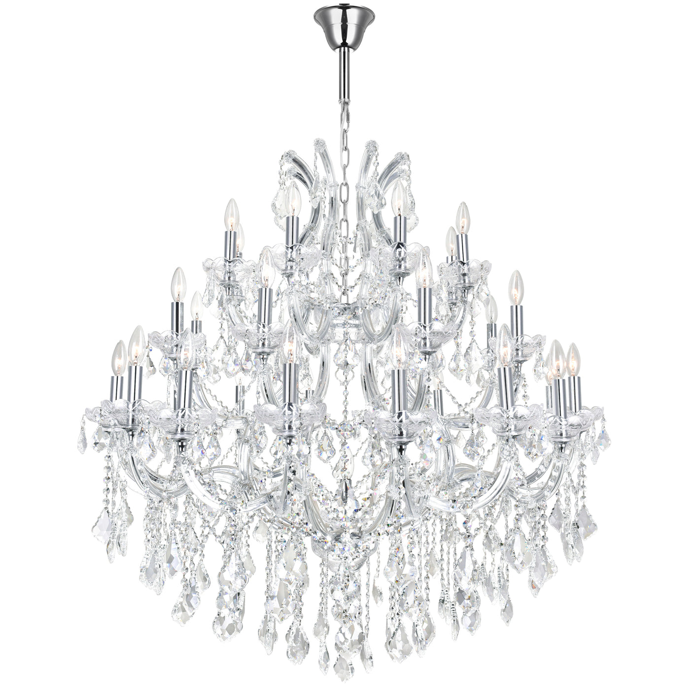 Maria Chandeliers 33 Lights Chrome Finish