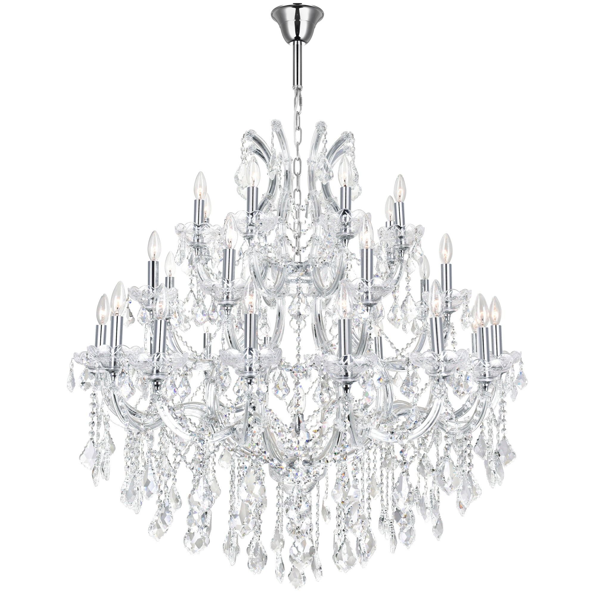 Maria Chandeliers 33 Lights Chrome Finish
