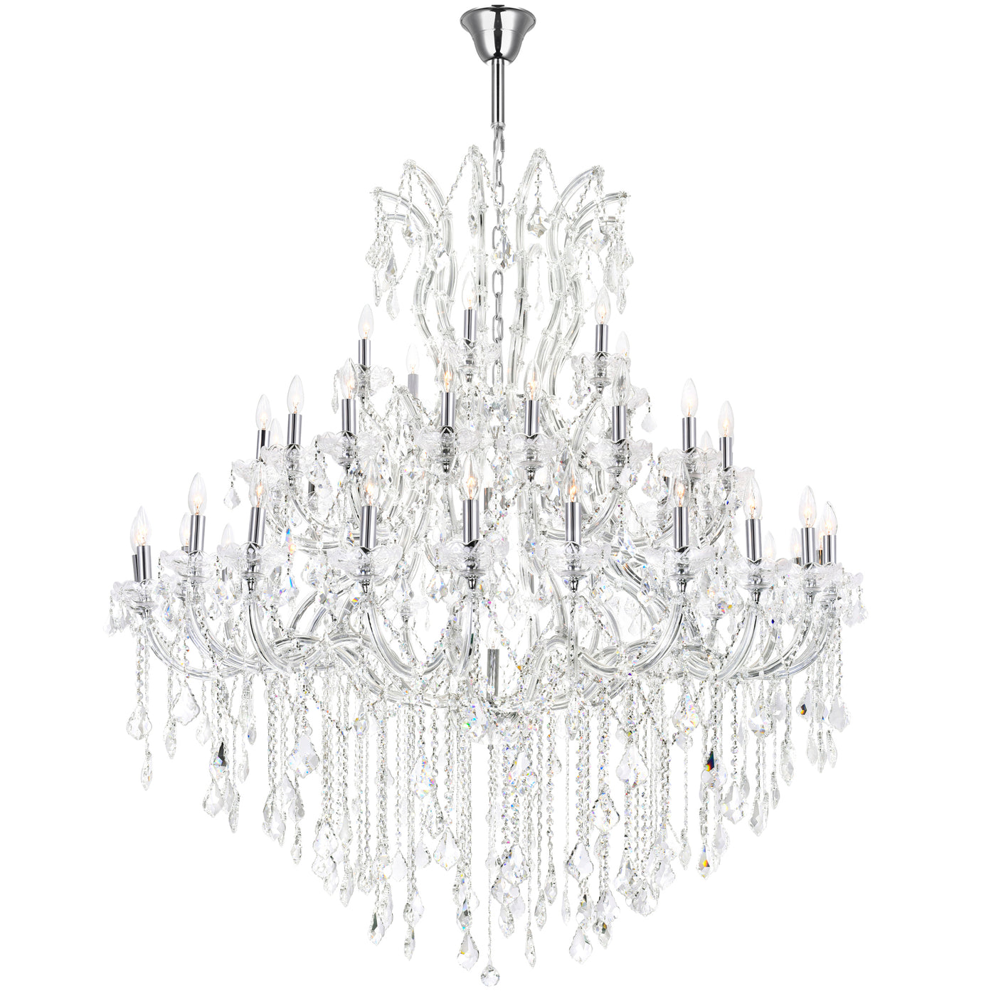 Maria Chandeliers 49 Light Chrome Crystal
