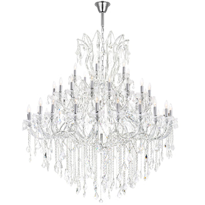Maria Chandeliers 49 Light Chrome Crystal