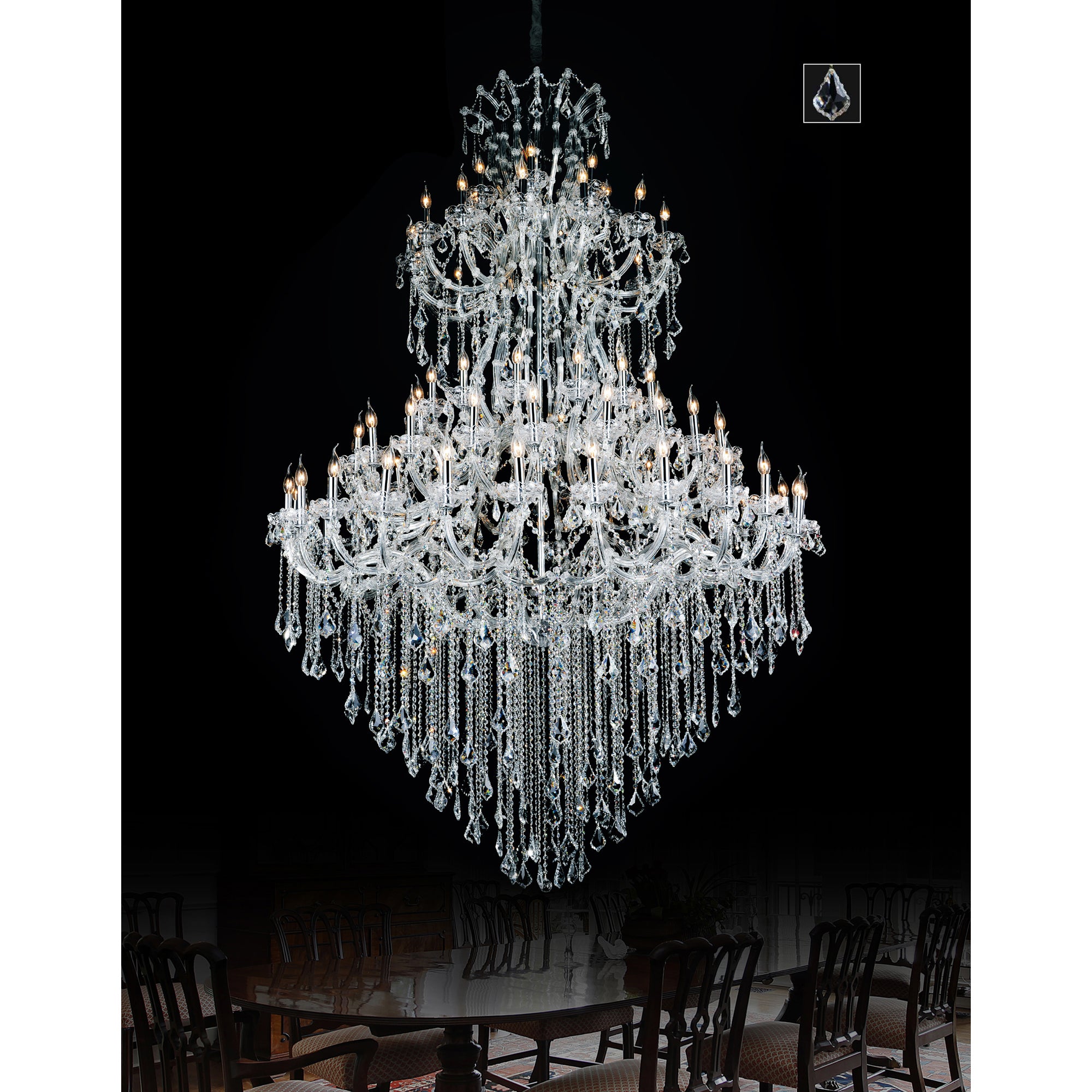 Maria Chandeliers 84 Light Chrome