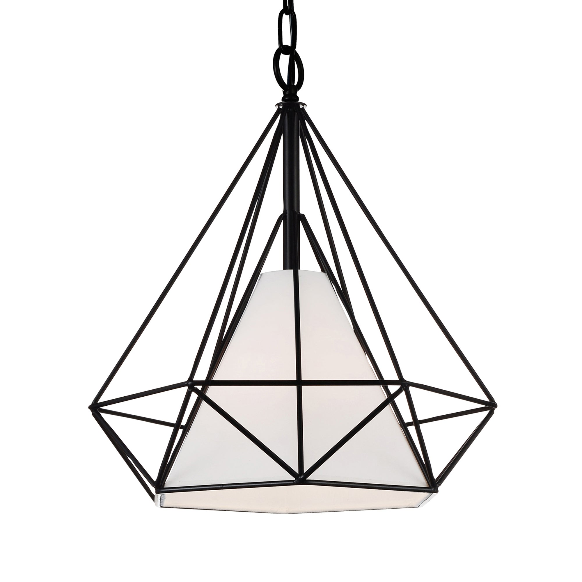 Diamond 18in 1 Light Black Pendant Light