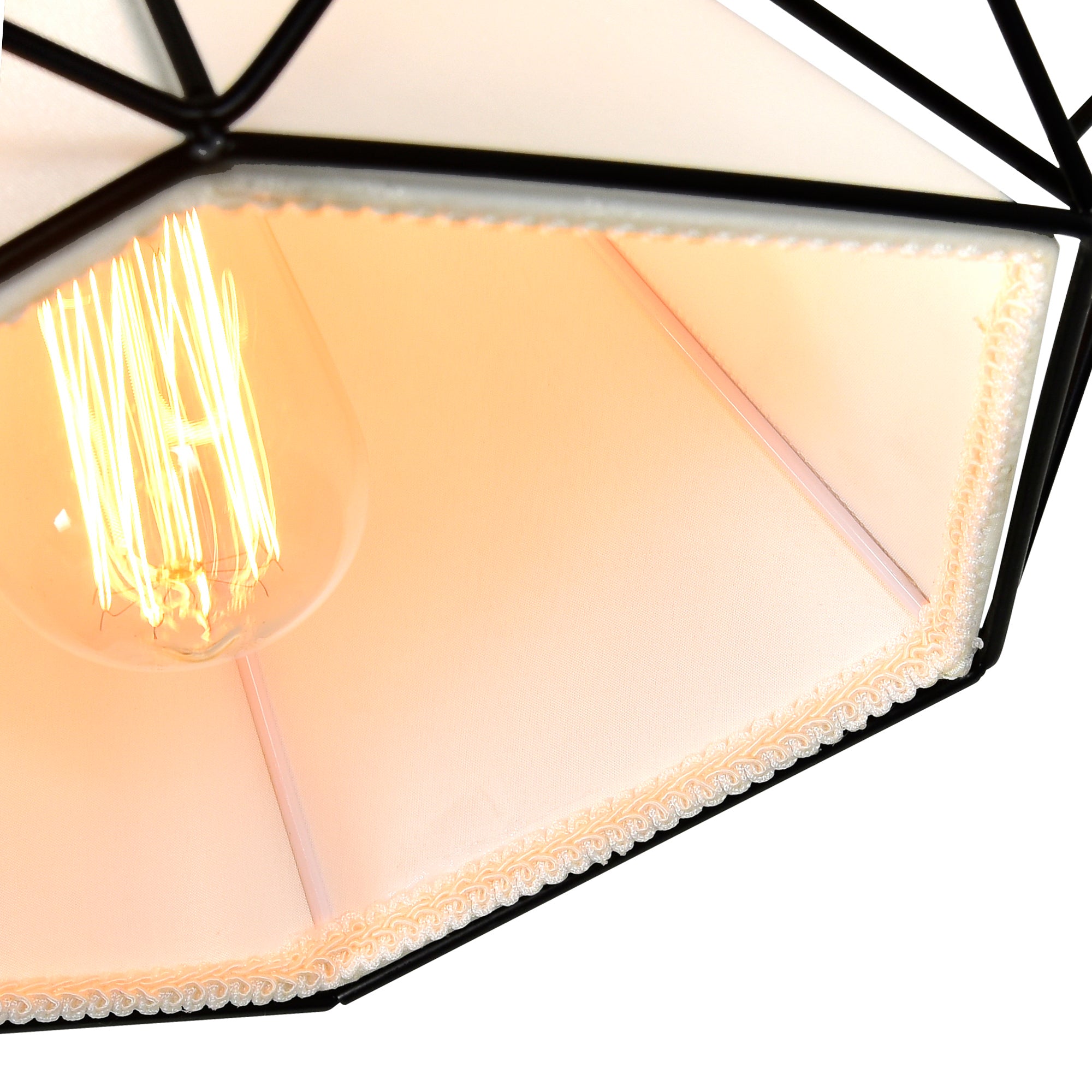 Diamond 18in 1 Light Black Pendant Light