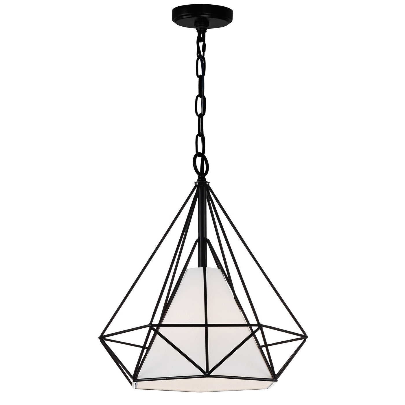 Diamond 18in 1 Light Black Pendant Light