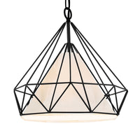 Diamond 1 Light Black Pendant Light