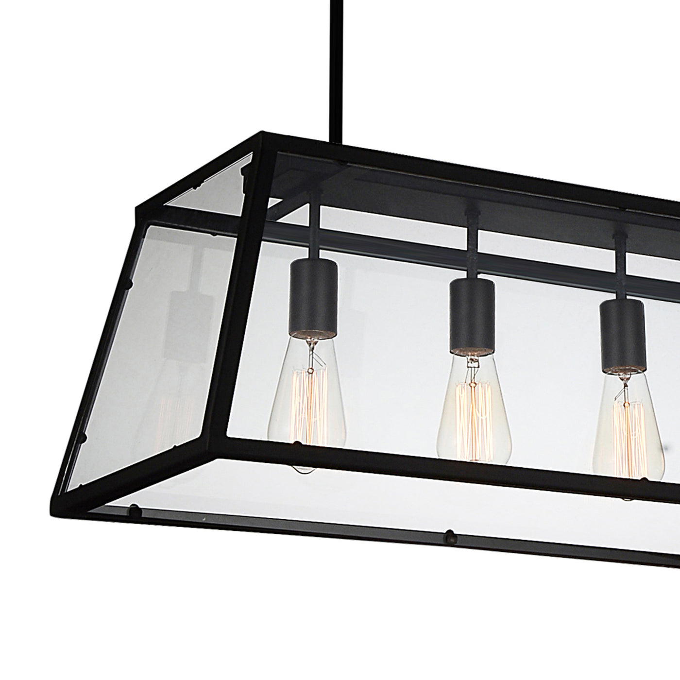 Alyson 4 Light Black Chandelier