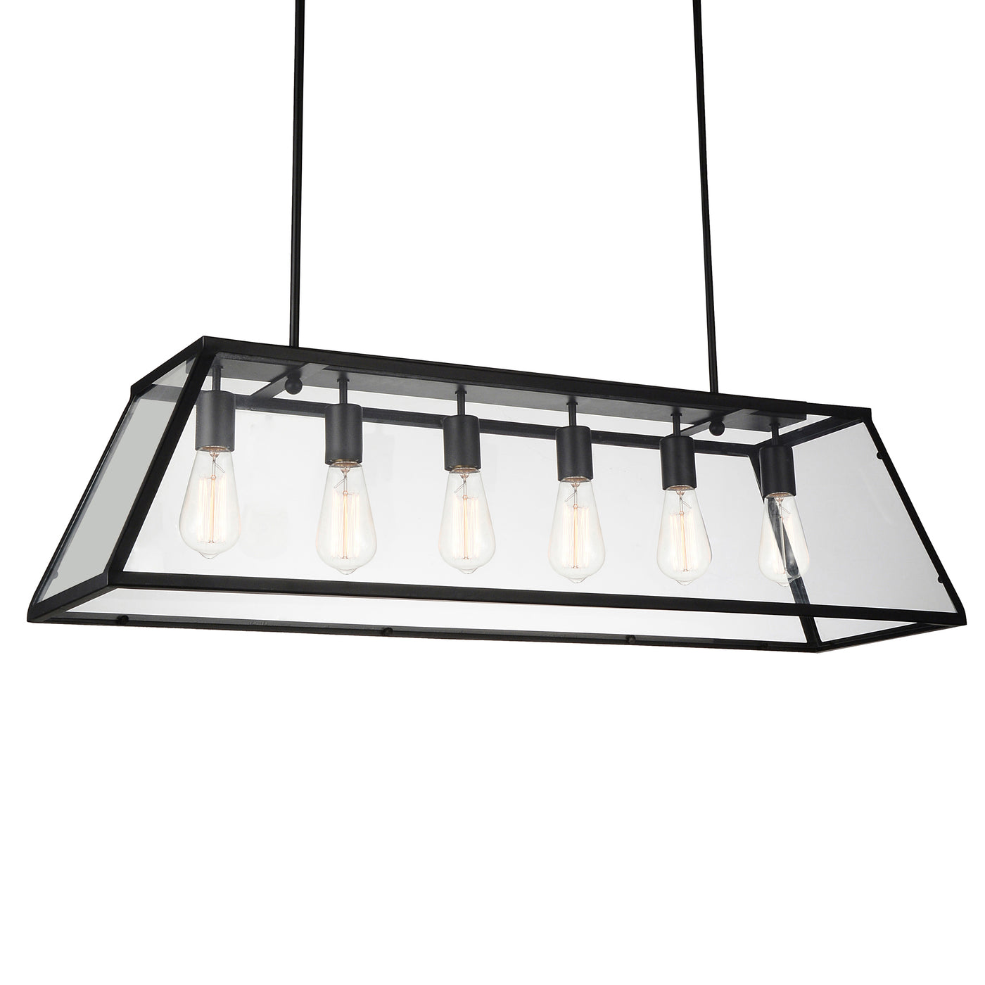 Alyson 6 Light Black Chandelier