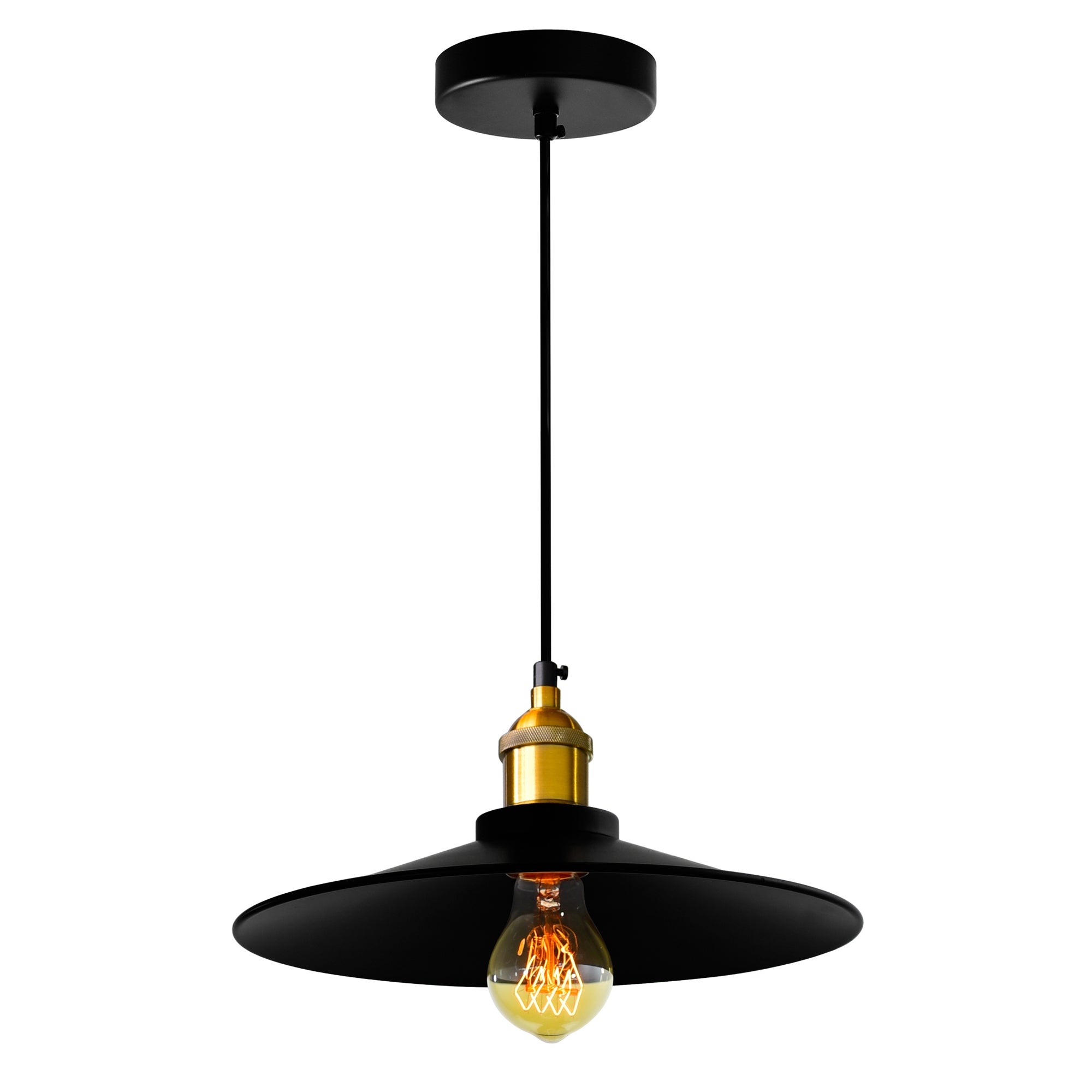 Brave 1 Light 13in Black Mini Pendant