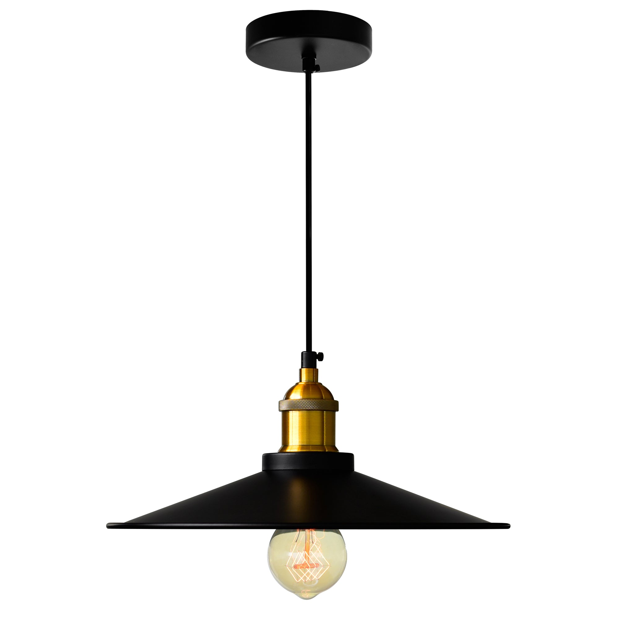 Brave 1 Light 13in Black Mini Pendant