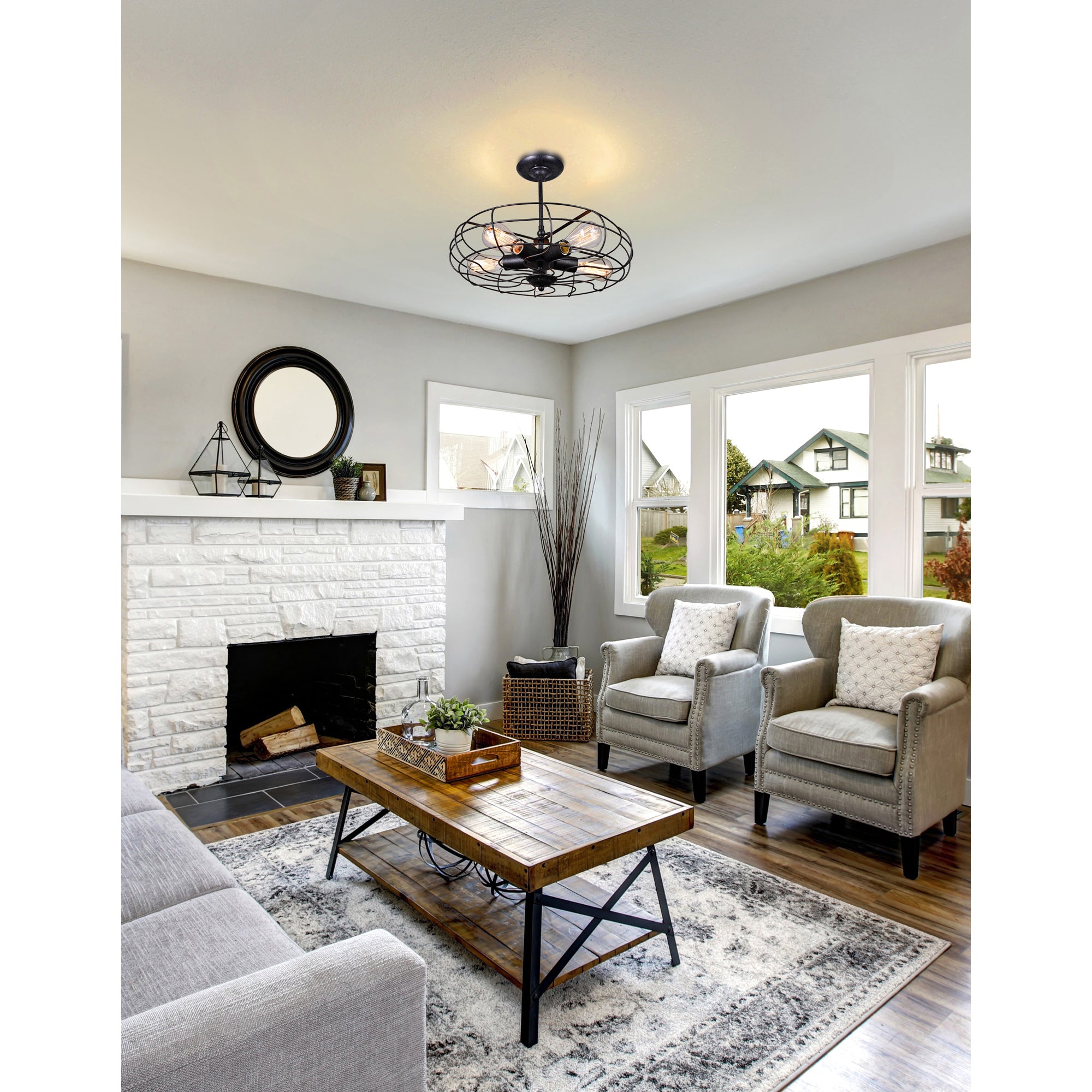 Pamela 5 Light Copper Flush Mount