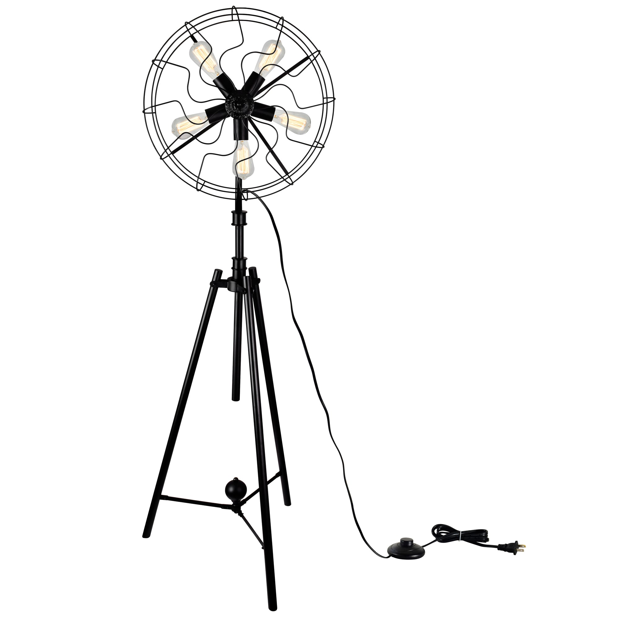 Pamela 5 Light Black Floor Lamp