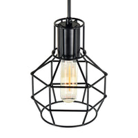 Secure 1 Light Black Mini Pendant Light