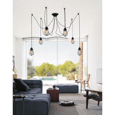 Tomaso 6 Light Black Multi Light Pendant Light