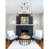 Tomaso 6 Light Black Multi Light Pendant Light