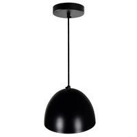 Modest 1 Light 7in Black Down Pendant Light