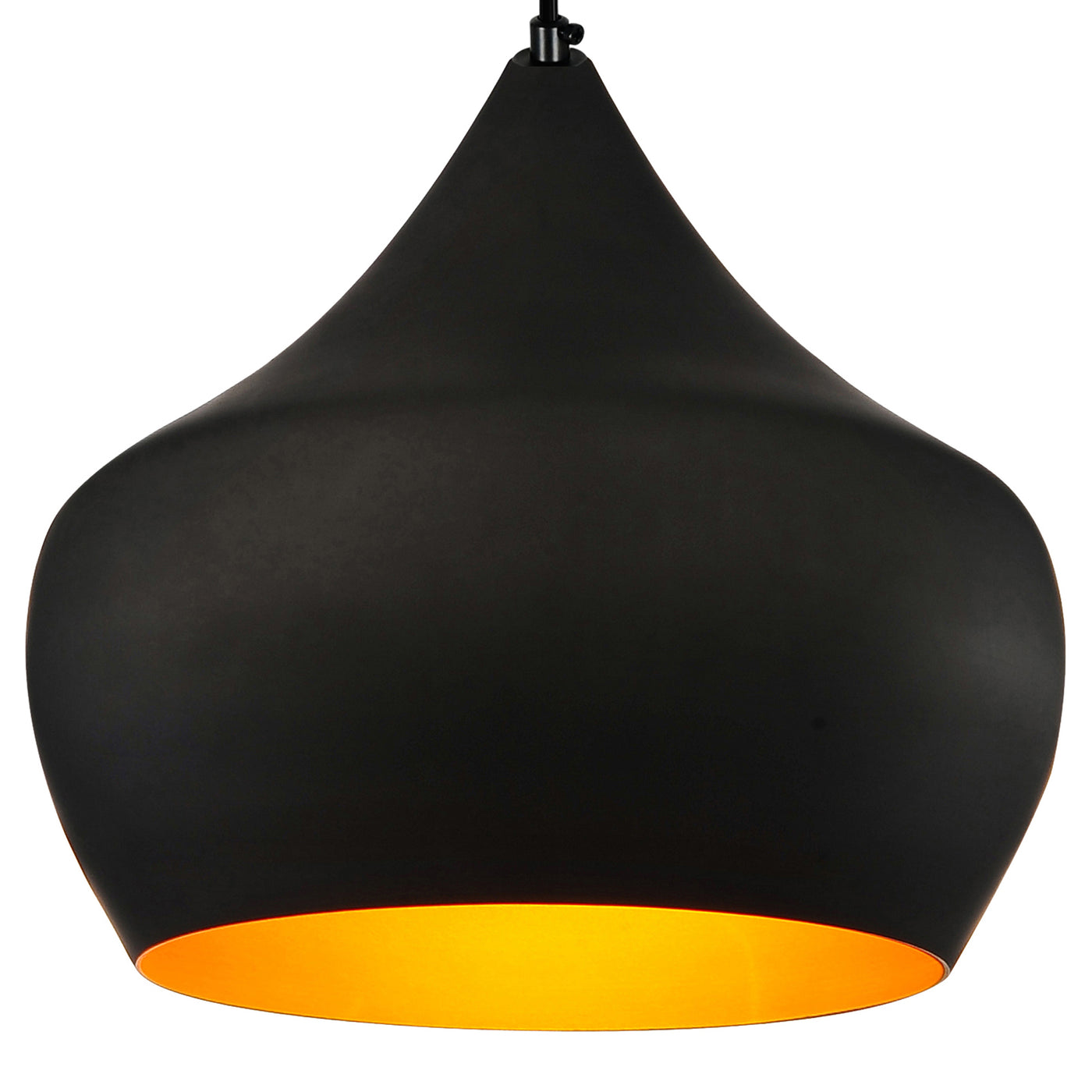 Dynamic 1 Light 15in Black Pendant Light