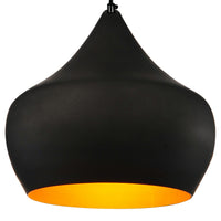 Dynamic 1 Light 15in Black Pendant Light