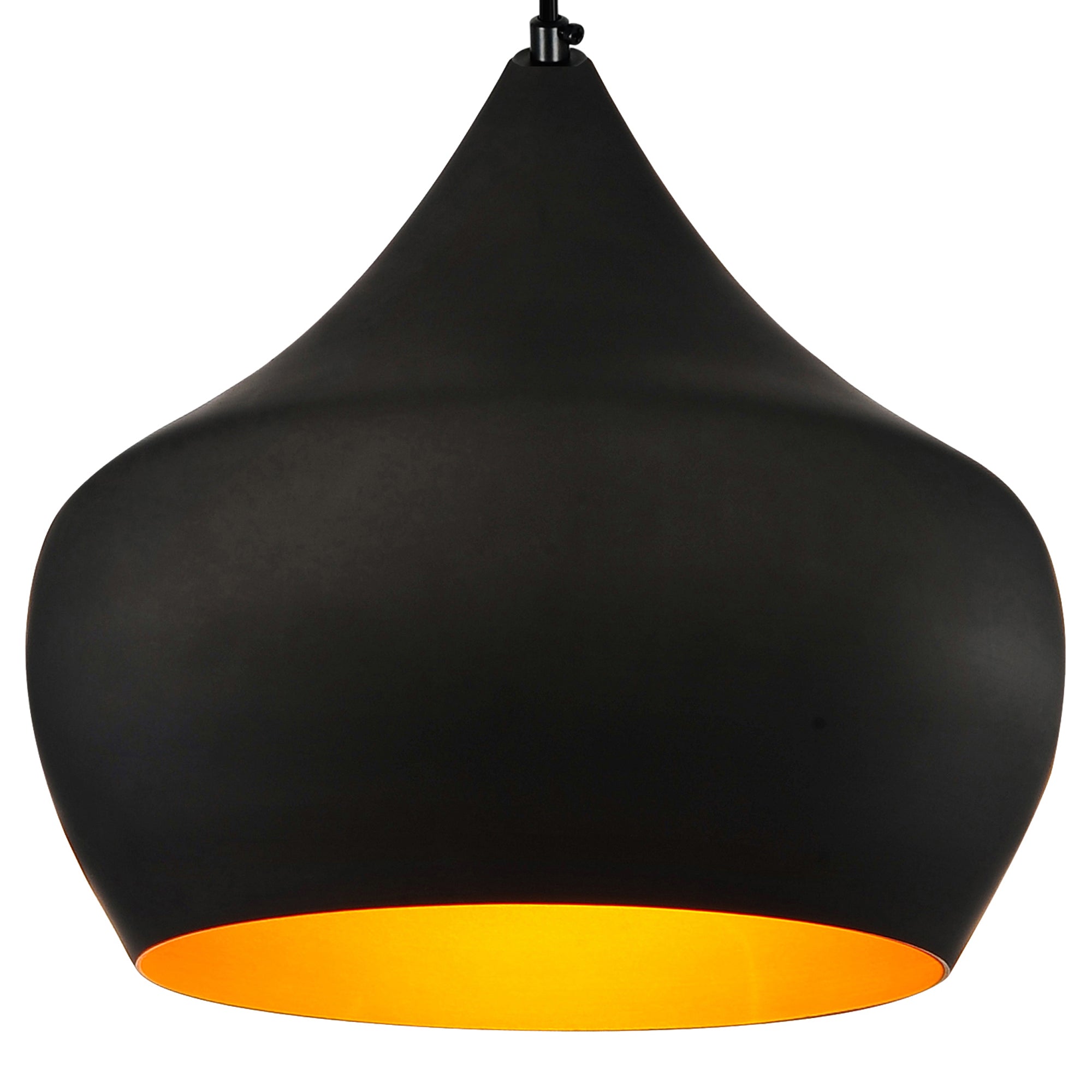 Dynamic 1 Light 15in Black Pendant Light