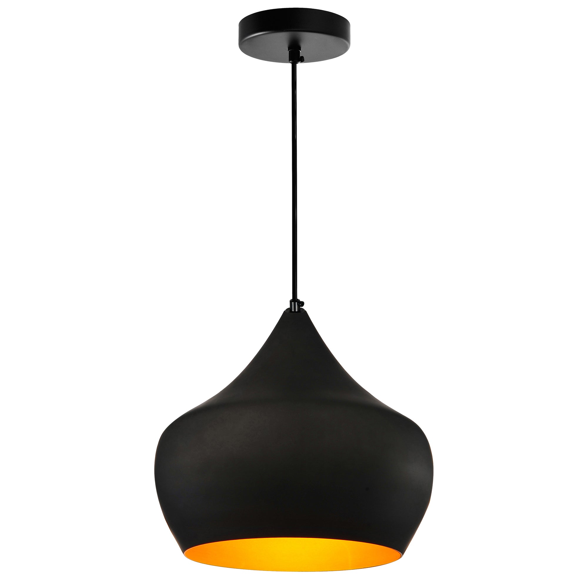 Dynamic 1 Light 15in Black Pendant Light